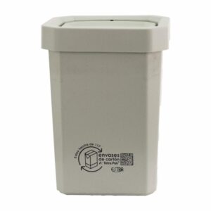 Papelera Vaivén Blanco Con Estampado Polialuminio ESTRA 10 Litros