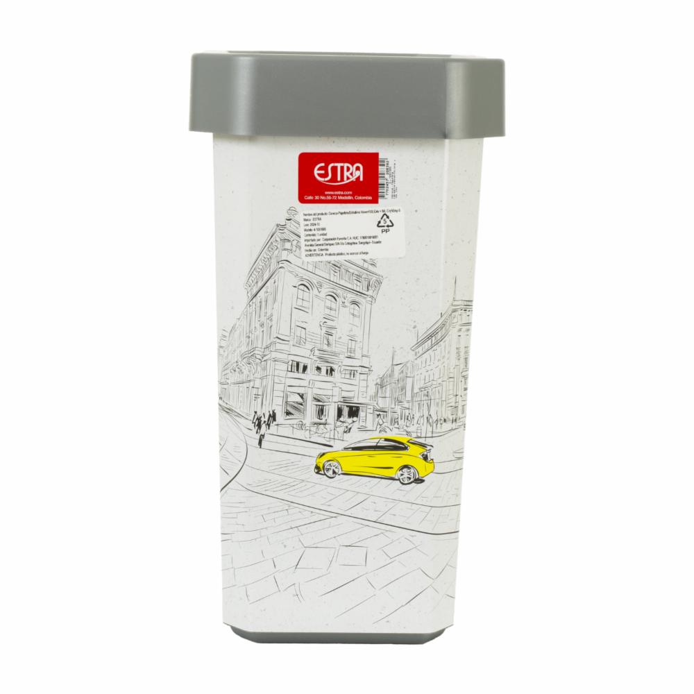 Papelera Vaivén Gris City ESTRA 10 Litros - Imagen 2