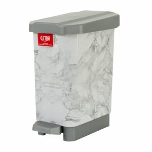 Papelera Con Pedal Gris Metalizado ESTRA 5 Litros