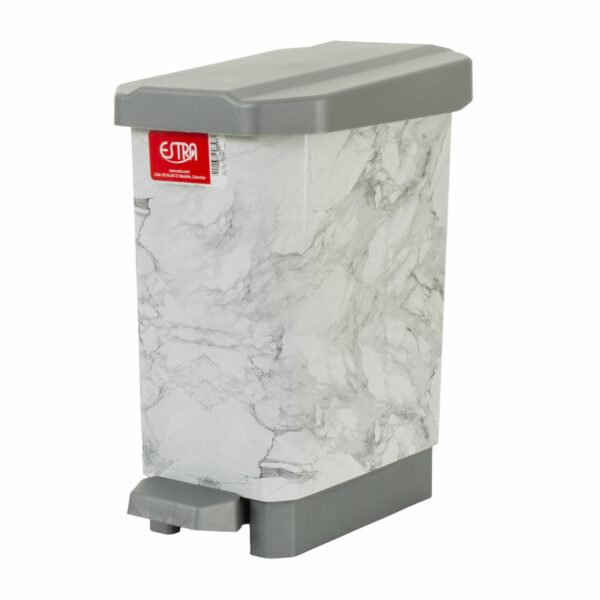 Papelera Con Pedal Gris Metalizado ESTRA 5 Litros