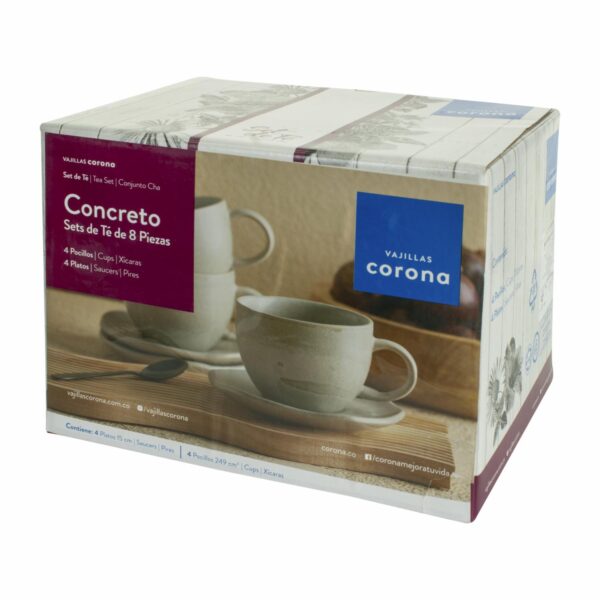 Set Plato Taza Meraki CORONA 8 Piezas - Imagen 4