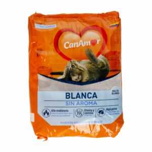 Arena Para Gato Blanca Sin Aroma CANAMOR 4 Kg
