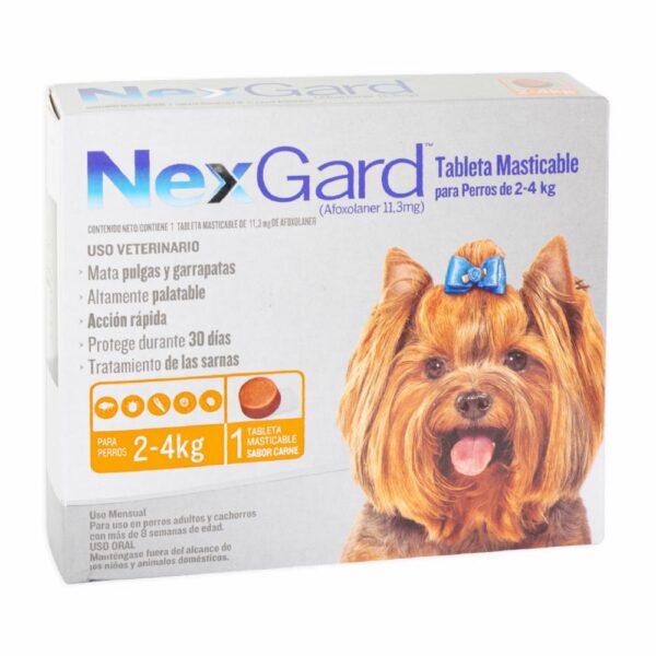 Antiparasitario Para Perros En Tableta Masticable Extra Small NEXGARD 0,50 G - Imagen 3