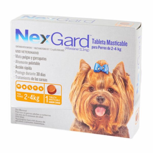 Antiparasitario Para Perros En Tableta Masticable Extra Small NEXGARD 0,50 G - Imagen 4
