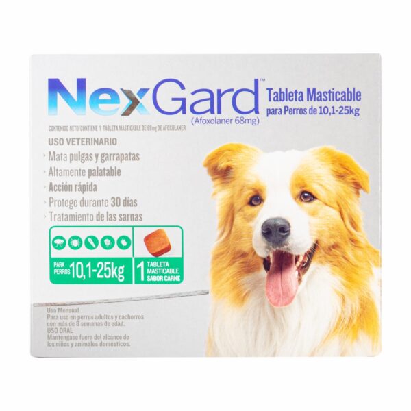 Antiparasitario Para Perros En Tableta Masticable Medium NEXGARD 3 G