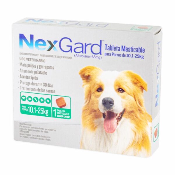Antiparasitario Para Perros En Tableta Masticable Medium NEXGARD 3 G - Imagen 4
