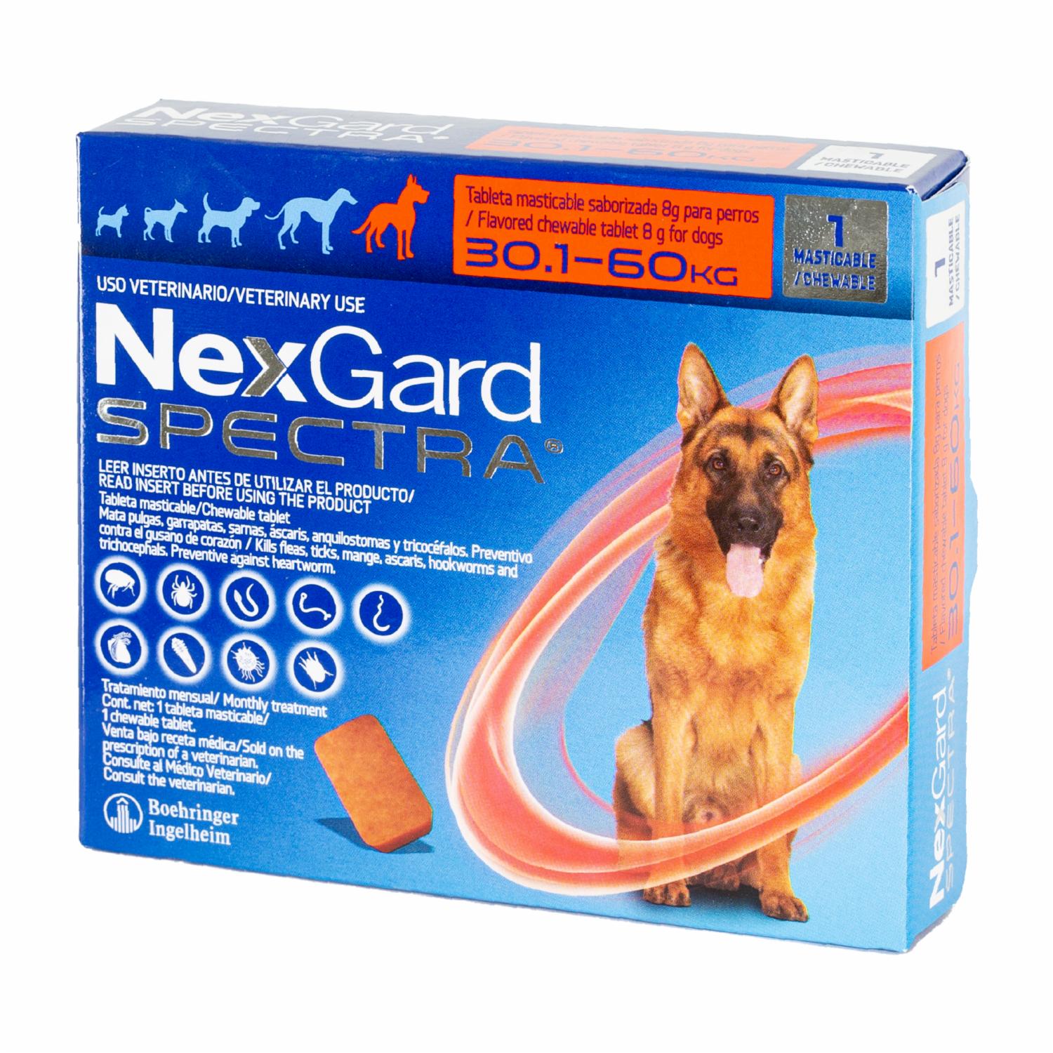 Antiparasitario Para Perros En Tableta Masticable Extra Large NEXGARD SPECTRA 8 G - Imagen 4