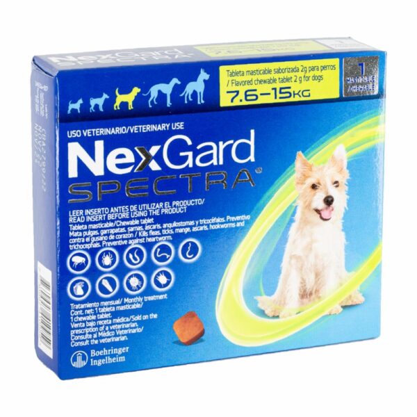 Antiparasitario Para Perros En Tableta Masticable Medium NEXGARD SPECTRA 2 G - Imagen 3