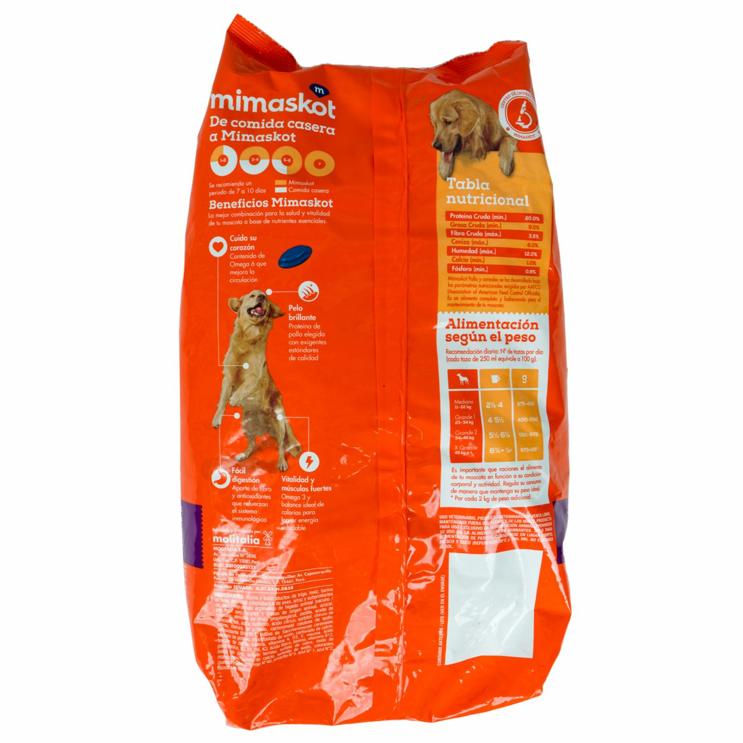 Alimento Para Perros Pollo Vegetales MIMASKOT 4 Kg - Imagen 2