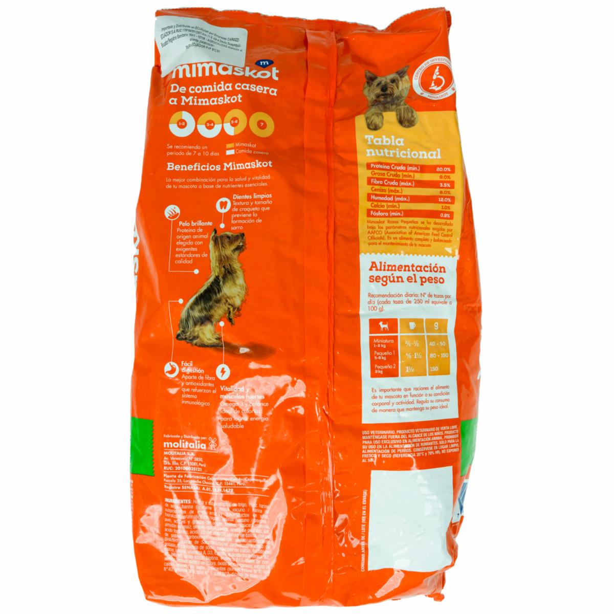 Alimento Para Perros Sabor A Carne Raza Pequeña MIMASKOT 4 Kg - Imagen 2