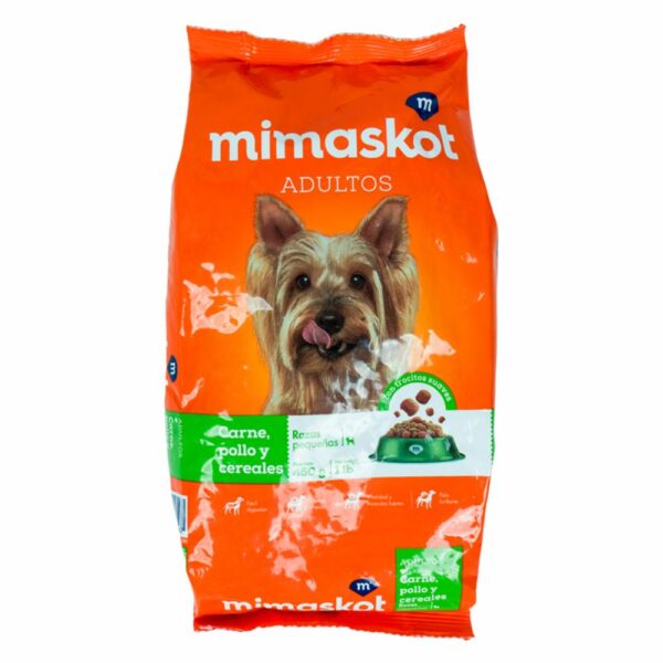 Alimento Para Perros Raza Pequeña Carne Pollo Cereales MIMASKOT 450 G