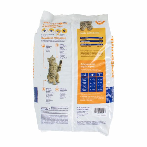 Alimento Para Gatos sabor a Pollo MIMASKOT 9 Kg - Imagen 2