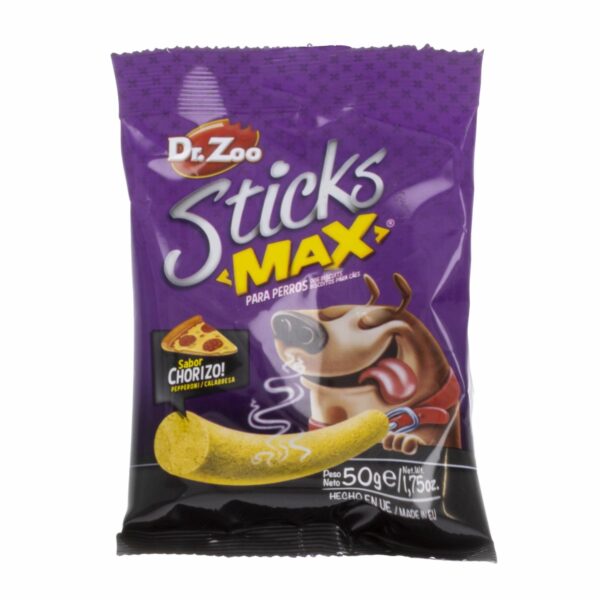 Snack Para Perros Chorizo Max Calabresa Sticks DR. ZOO 50 G