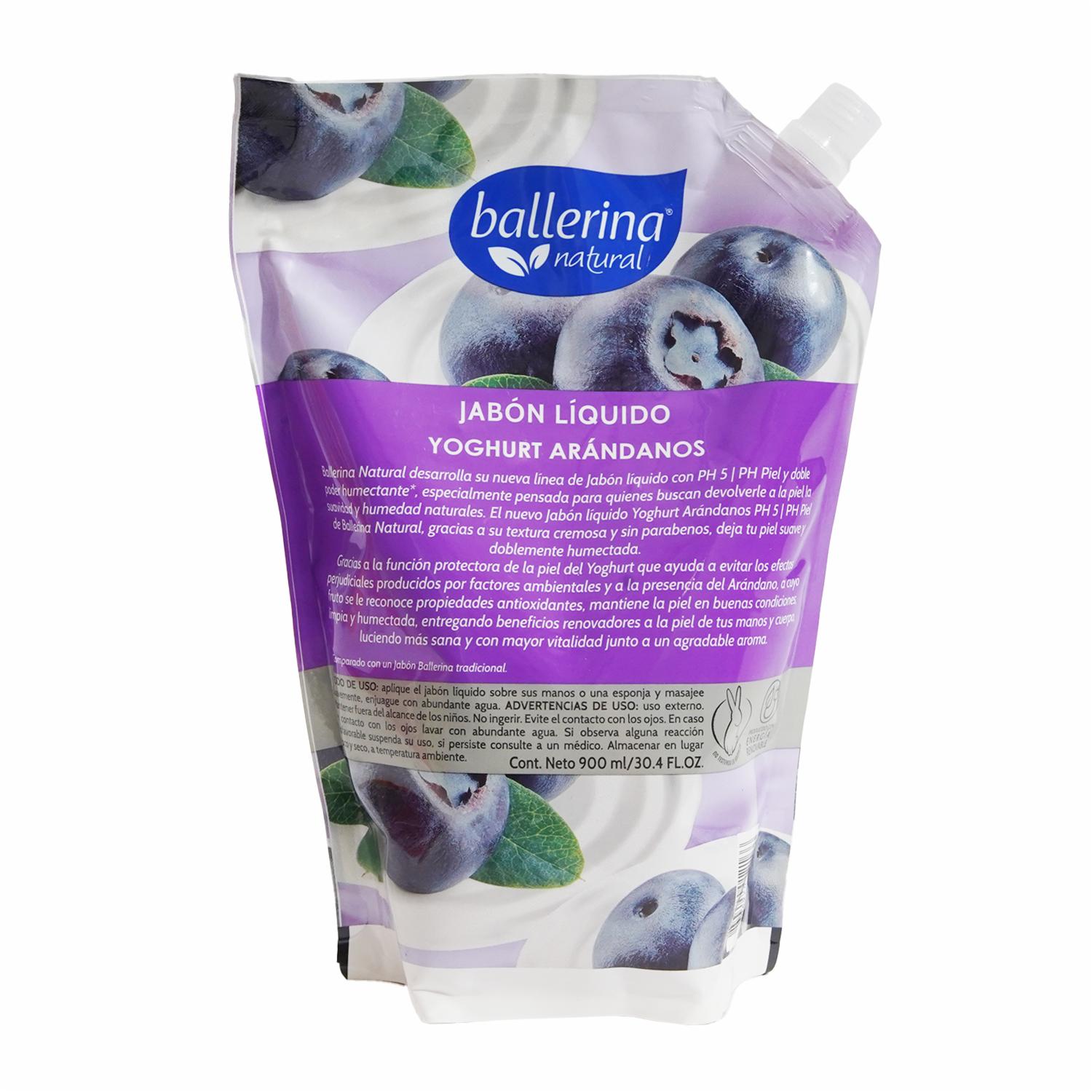Jabón Líquido De Yogurt Con Arándanos Doy Pack BALLERINA 900 Ml - Imagen 2