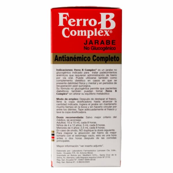 Jarabe Complejo B FERRO B COMPLEX 240 ml - Imagen 3