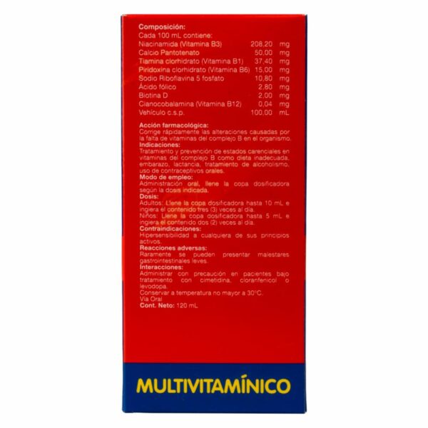 Jarabe Multivitamínico COMPLEJO B 120 Ml - Imagen 3