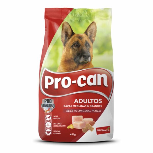 Alimento Para Perros Adultos Razas Medianas Y Grandes Original PRO-CAN 4 Kg
