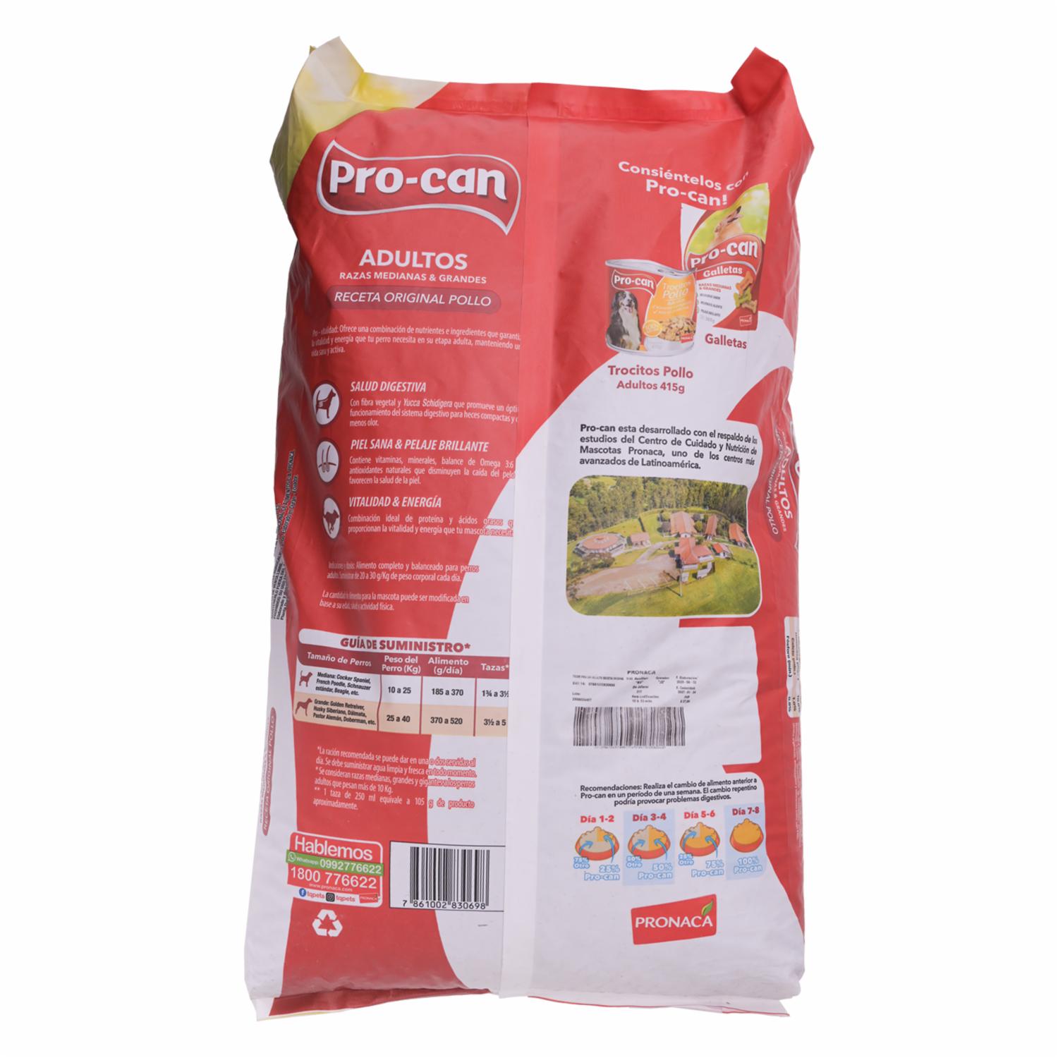 Alimento Para Perros Sabor Original PRO-CAN 15000 G - Imagen 3
