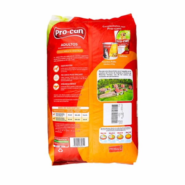 Alimento Para Perros Sabor A Pollo Y Verduras PRO-CAN 15000 G - Imagen 2