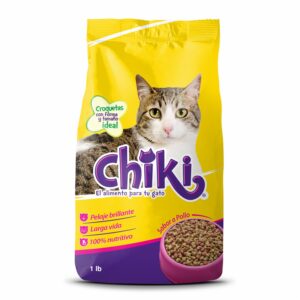 Alimento Para Gatos Sabor A Pollo CHIKI 1 Lb