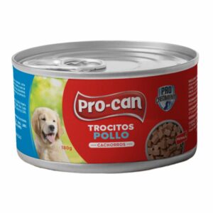 Alimento Húmedo Para Perros Cachorro Pollo PRO-CAN TROCITOS 180 G