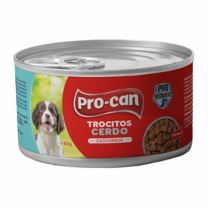 Alimento Húmedo Para Perros Cachorro Cerdo PRO-CAN TROCITOS 180 G