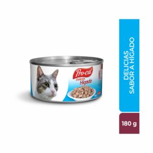 Alimento Húmedo Para Gatos Sabor A Hígado PRO-CAT DELICIAS 180 G