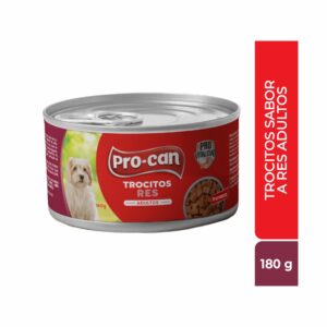 Alimento Húmedo Para Perros Adultos Sabor A Res PRO-CAN 180 G