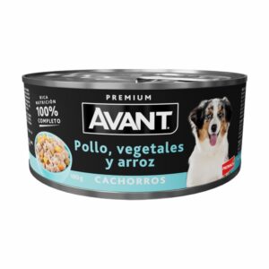 Alimento Húmedo Para Perros Cachorros Sabor A Pollo Vegetales Y Arroz AVANT 180 G