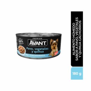 Alimento Húmedo Para Perros Cachorro Sabor Pavo Vegetales Y Quinua AVANT 180 G
