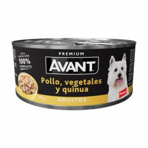 Alimento Húmedo Para Perros Adultos Sabor A Pollo Vegetales Y Quinua AVANT 180 G