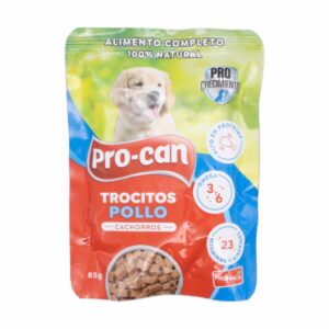 Alimento Para Perros Cachorros Húmedo Trocitos De Pollo PRO-CAN 85 G