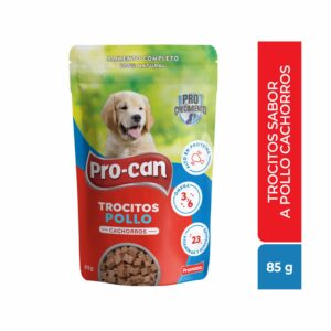 Alimento Para Perros Cachorros Húmedo Trocitos De Pollo PRO-CAN 85 G