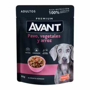 Alimento Húmedo Para Perros Adultos Sabor A Pavo Vegetales Y Arroz En Pouch AVANT 85 G