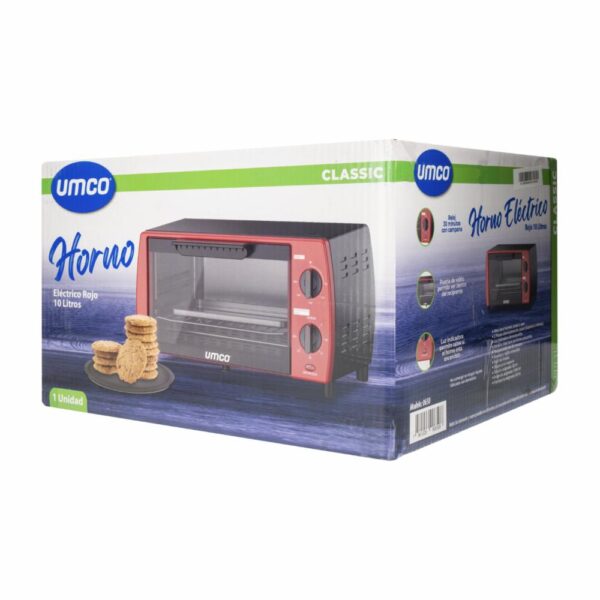 Horno Eléctrico Color Rojo UMCO 10 L - Imagen 3