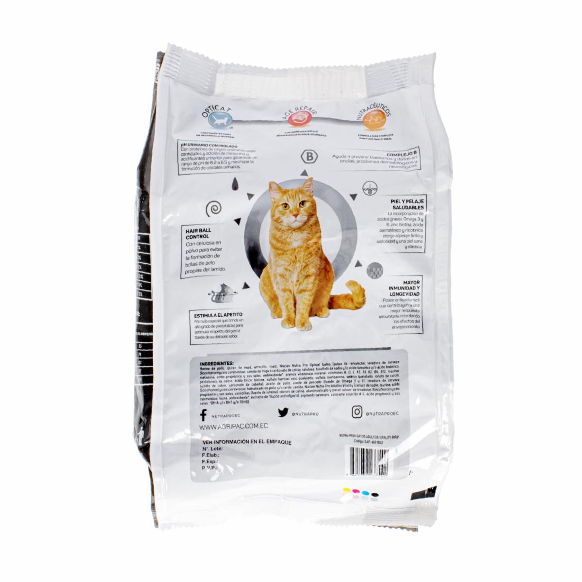 Alimento Para Gatos Vitality Adultos NUTRAPRO 500 G - Imagen 2