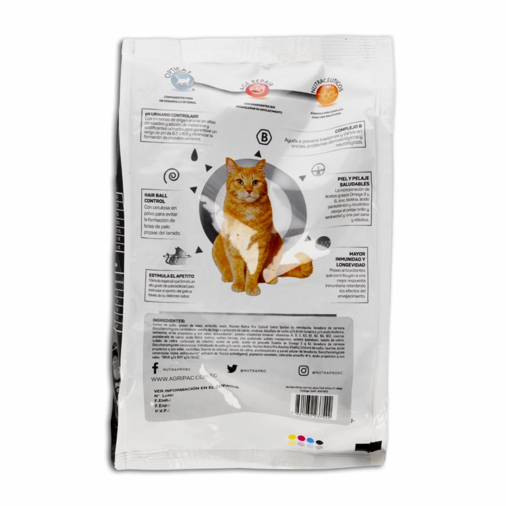 Alimento Para Gatos Vitality Adultos NUTRAPRO 500 G - Imagen 3