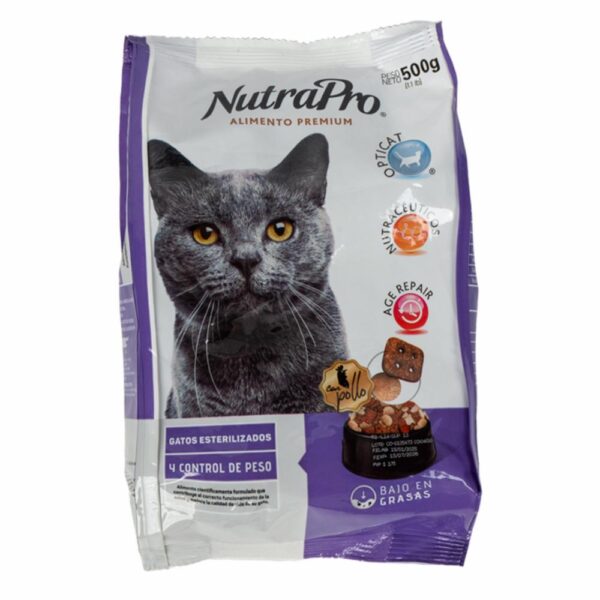 Alimento Para Gatos Vitality Bajo En Grasa NUTRAPRO 500 G - Imagen 2