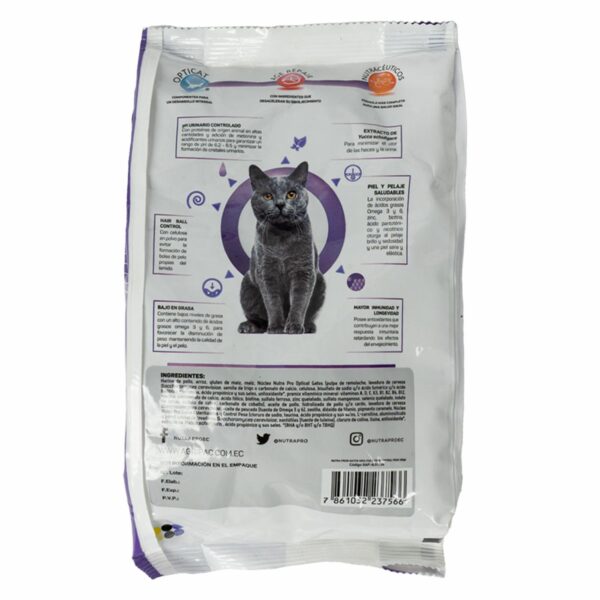 Alimento Para Gatos Vitality Bajo En Grasa NUTRAPRO 500 G - Imagen 2