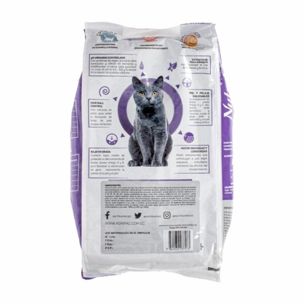 Alimento Para Gatos Esterilizados Y Control De Peso NUTRAPRO 2 Kg - Imagen 2