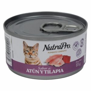 Alimento Para Gatos Sabor A Atún Y Tilapia En Lata NUTRAPRO 85 G