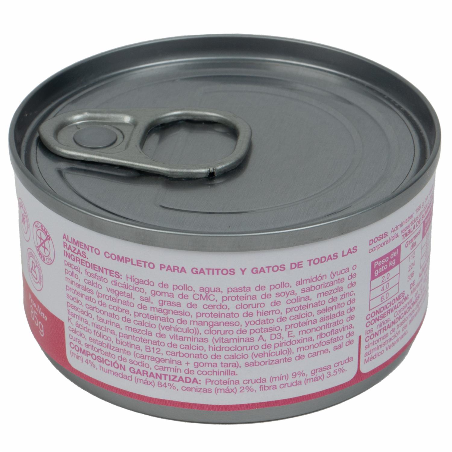 Alimento Para Gatos Sabor A Pollo E Hígado En Lata NUTRAPRO 85 G - Imagen 2