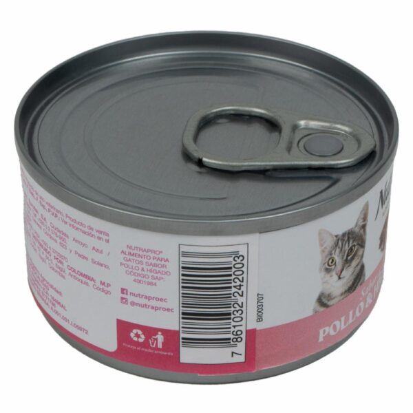 Alimento Para Gatos Sabor A Pollo E Hígado En Lata NUTRAPRO 85 G - Imagen 2