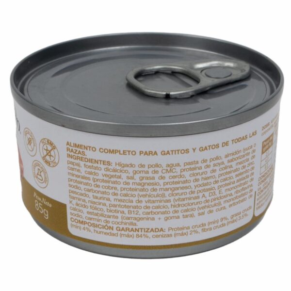 Alimento Húmedo Para Gatos Sabor A Carne E Hígado En Lata NUTRAPRO 85 G - Imagen 3