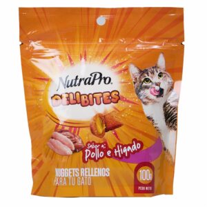 Snack Para Gatos Nuggets Rellenos Sabor Pollo E Hígado NUTRAPRO 100 G