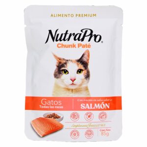 Alimento Húmedo Para Gatos Sabor A Salmón Pouch NUTRAPRO 85 G