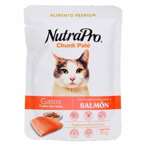 Alimento Húmedo Para Gatos Sabor A Salmón Pouch NUTRAPRO 85 G