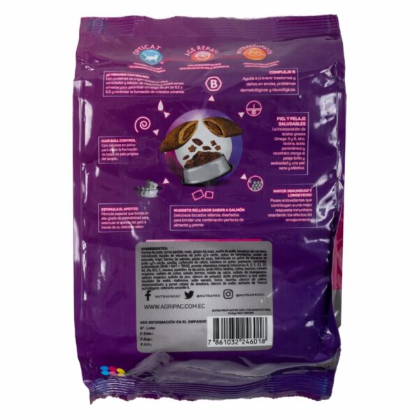 Alimento Para Gatos Nugget Adulto Salmón NUTRAPRO 500 G - Imagen 3
