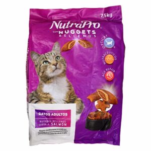 Alimento Para Gatos Nugget Adulto Salmón NUTRAPRO 7,5 Kg