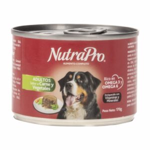 Alimento Para Perros Adultos Sabor A Carne Con Vegetales NUTRAPRO 170 G